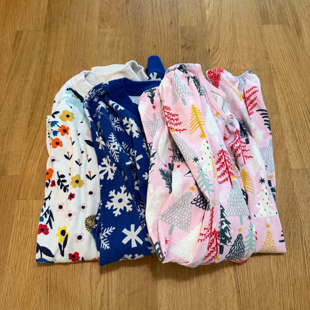 Hanna Andersson Kids 12 Mixed Lot of Three Long Sleeve Tops